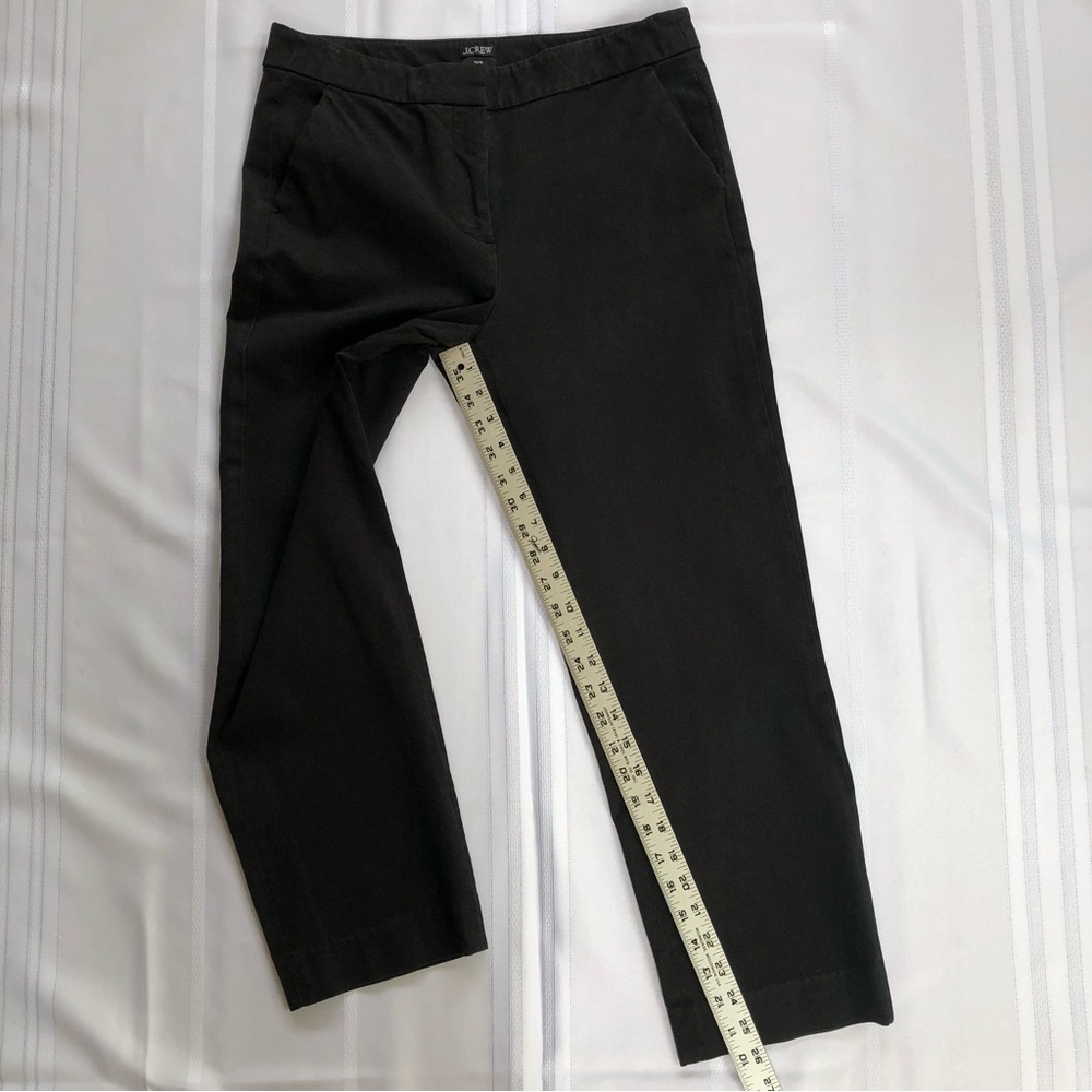 J. Crew Kate Pant - Black Straight Leg Four Season Stretch Size 8 - Picture 6 of 8